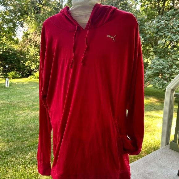 NWOT-Puma Men's Vibrant Red Hoodie - Picture 1 of 5